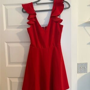 Francesca's Collections Vibrant Red Dress